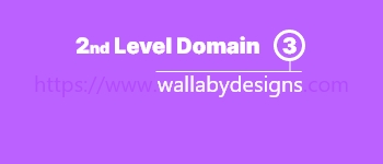 second level domain portion of a web address